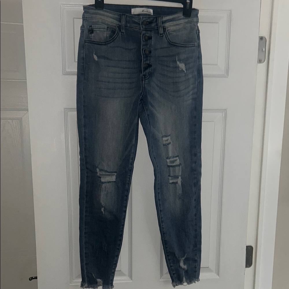 KanCan Blue Skinny Distressed Jeans